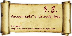 Vecsernyés Erzsébet névjegykártya
